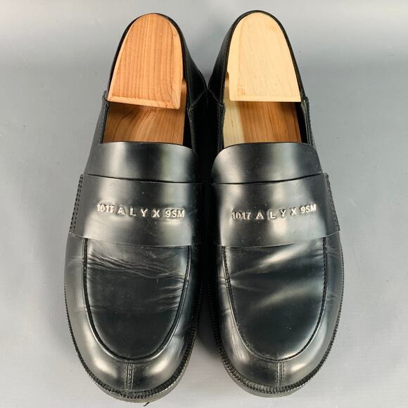 1017 ALYX 9SM Size 8 Black Silver Leather Slip On Loafers main image 5
